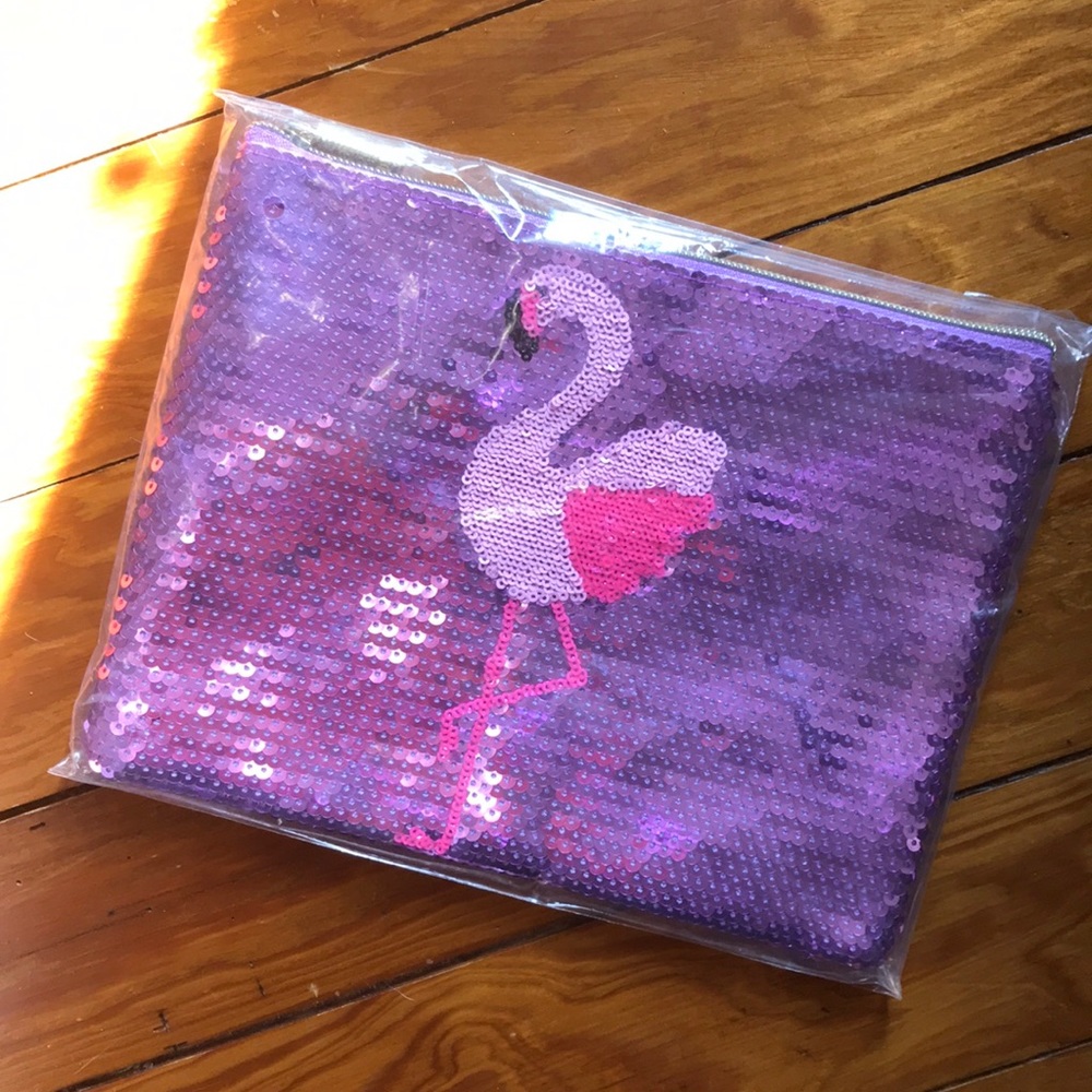 TARTE | Flamingo Sequin Makeup Bag